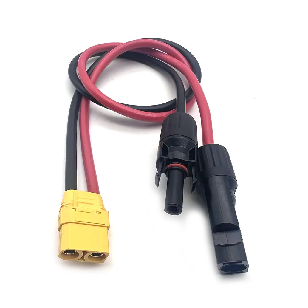 50CM Solar Connector to XT90- F Adapter 10AWG CableConnect Solar Panel Charge Cable for Solar Generator Portable Power Statio ﻿