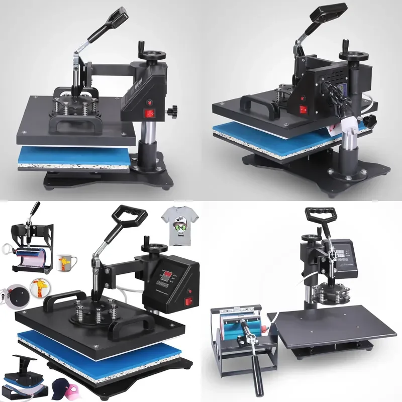 2026 hot sale Wholesale 5 in 1 Multifunctional Heat Transfer Machine Clothes Hat Heat Transfer Machine Plate Cup Pattern Heat