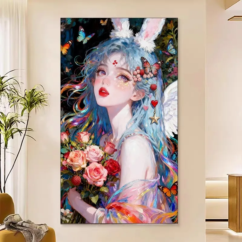 

9CT 14ct Beauty Printed Kit Cross Stitch Embroidery DIY Needlework Home Decor Crafts With Needles Threads 106 Colors