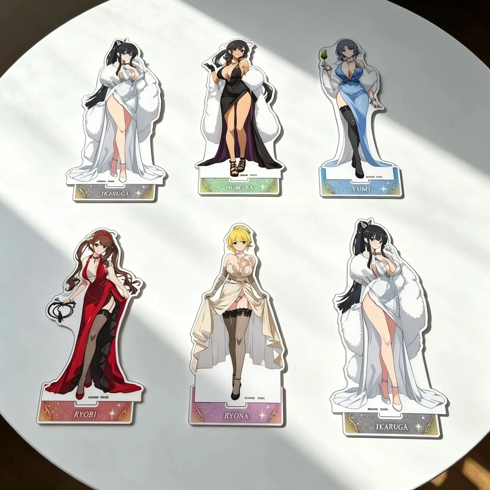 Shinobi Master Senran Kagura: New Link Ikaruga Formal Dress Ver Human-shaped Acrylic Stand Model Plate Keychains Desk Decor