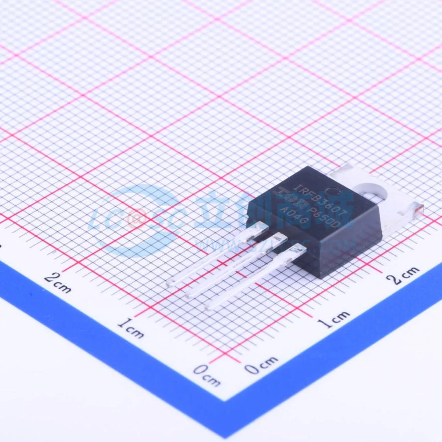 10ชิ้น/ล็อต IRFB3607ดั้งเดิม Mosfet N-Channel 75V 80A (Tc) 140W (Tc) ทรานซิสเตอร์ TO-220AB ที่ IRFB3607PBF การสลับพลังงานความเร็วสูง