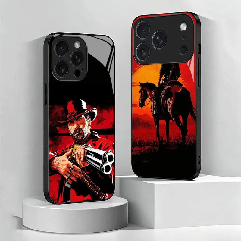 Coque de téléphone en verre trempé Red Dead Redemption pour Samsung Galaxy A17 A16 A15 A14 A13 A57 A56 A55 A54 A53 A37 A36 A35 A34 A33 A
