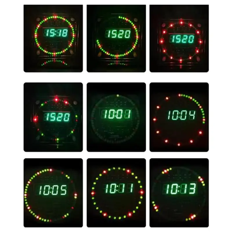 Superior For Educational For Educational Soldering Practice Clock Kit Build-Your-Own Featuring Light-Sensitive Display Rotating