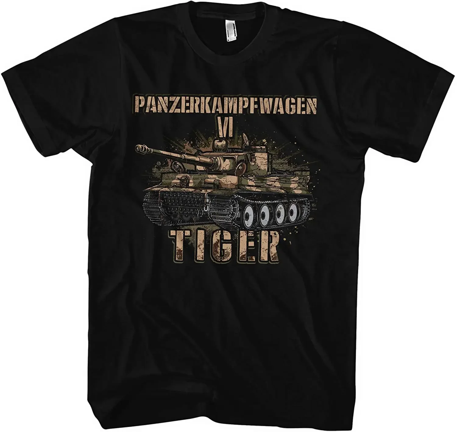 WWII  Panzer VI Legend Tiger Tank T-Shirt 100% Cotton O-Neck Summer Short Sleeve Casual Mens T-shirt Size S-3XL