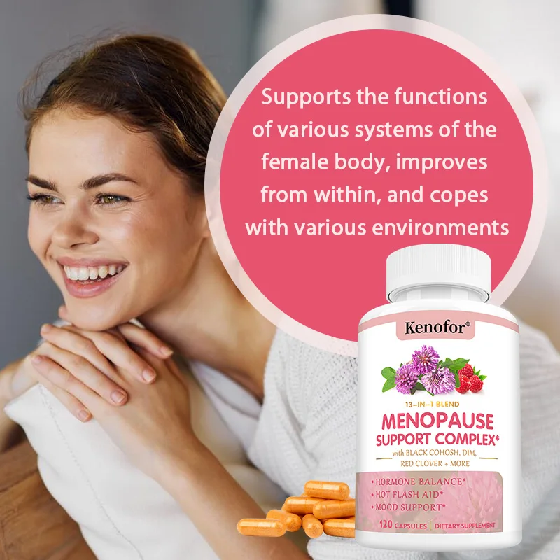 

Капсулы для облегчения при менопаузе — формула 9-в-1 для снятия приливов, ночных потов, улучшения настроения, контроля веса и поддержания психического здоровья, 120 капсул