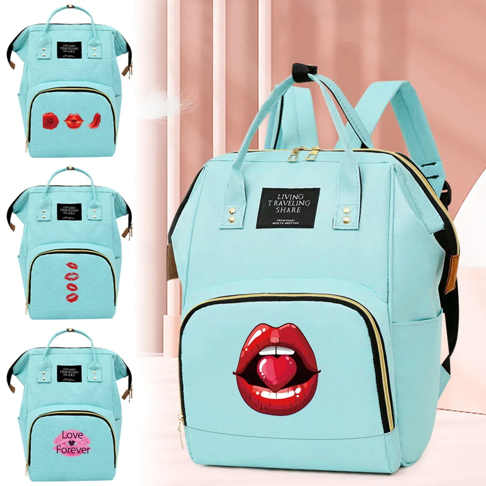 

Рюкзак для мамы, сумка для подгузников, рюкзак для бутылочки с молоком, сумки для товаров для новорожденных, серия для рта, новая большая вместимость с отделениями