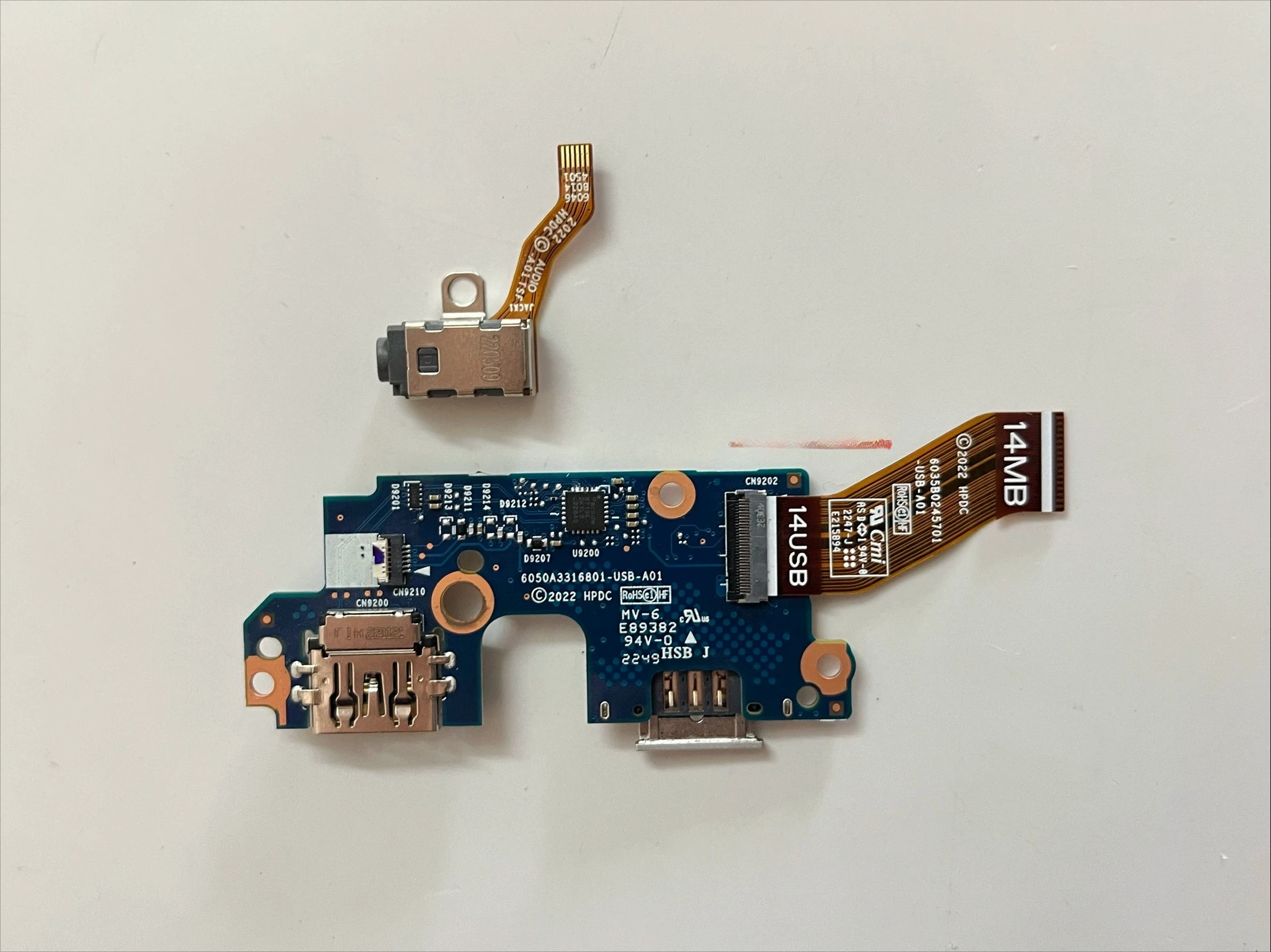 For HP Elitebook 840 845 G9 G10 USB board, card reader, headphone jack, touchpad