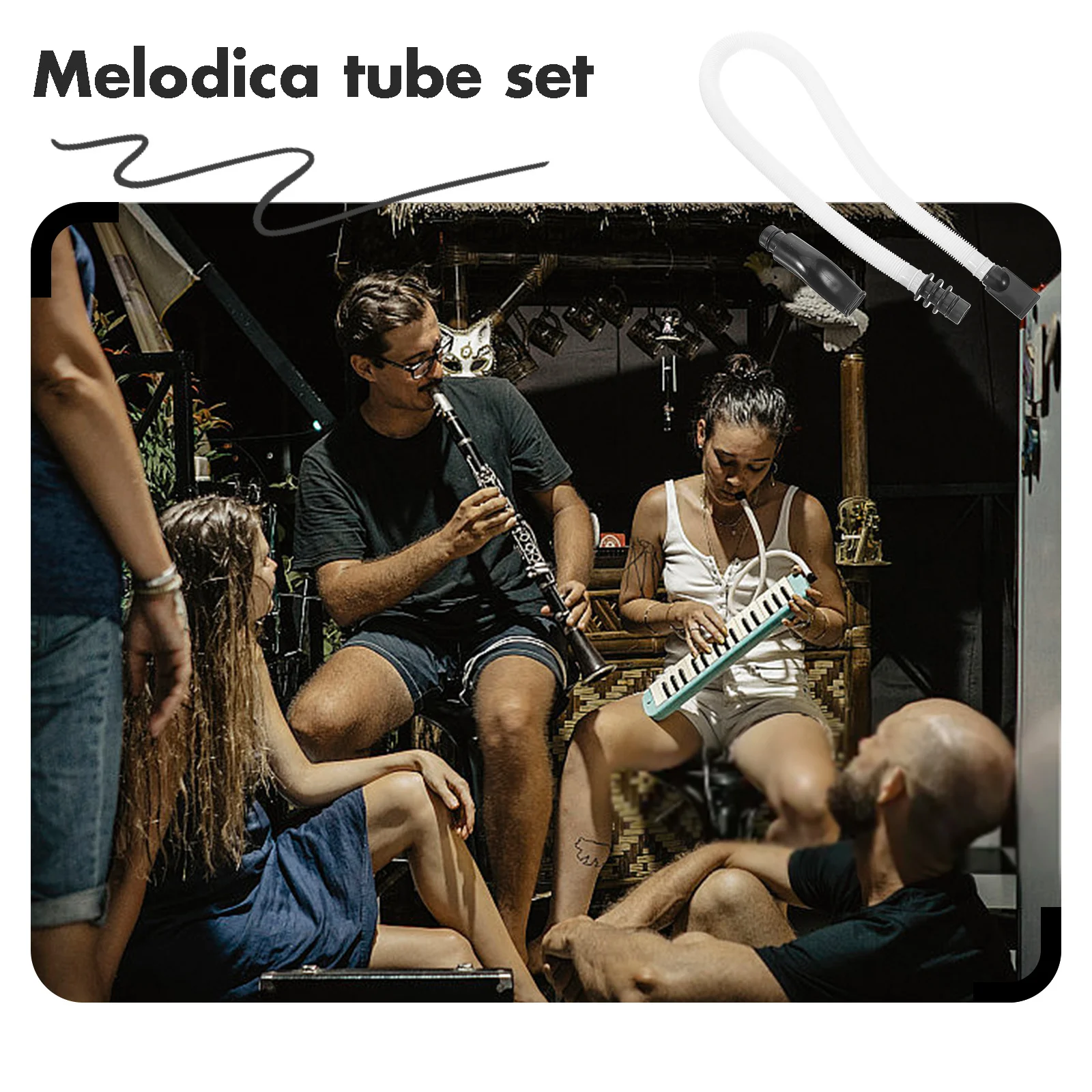 

1 Set Melodica Tube Flexible Tube Melodica Mouthpiece Melodica Hose Instrument Part for 32/36/37/ Melodica