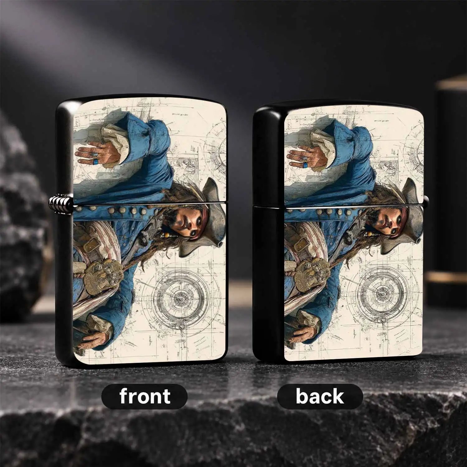 Creative Retro Nautical Voyager Themed Lighter, Stylish Art Decor Portable Igniter, Practical Daily Carry Item, Fun Collectible Ornament, Thoughtful Holiday Birthday Gift For Loved Ones, Fits Various Scenarios To Boost Ambience A Humorous A