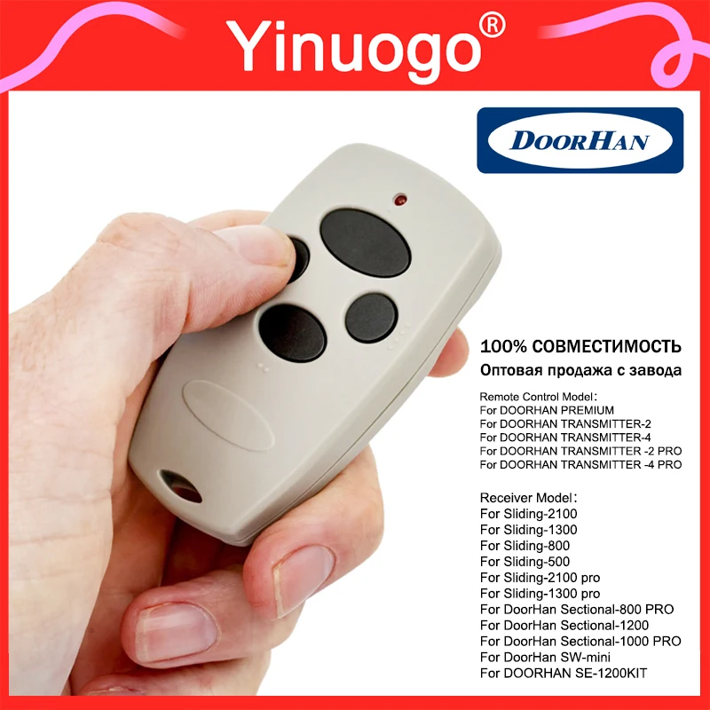 DOORHAN TRANSMITTER 4 Garage Door / Gate Remote Control 433MHz Rolling Code Compatible With DOORHAN TRANSMITTER 2 PRO