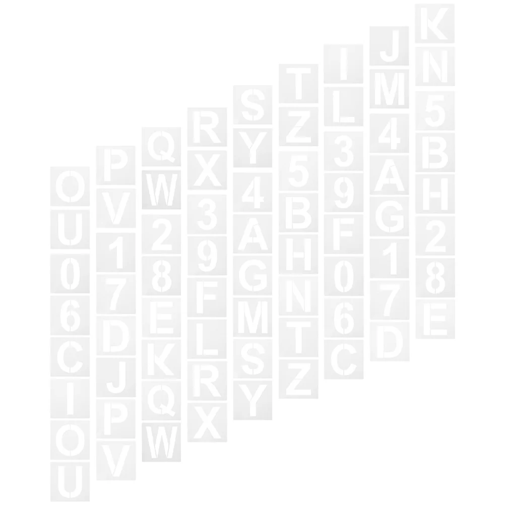 36 قطعة استنسل أرقام الحروف للخشب قماش رذاذ الطلاء الحرف عيد الميلاد حفلة عيد ميلاد الديكور إلكتروني الإستنسل #6