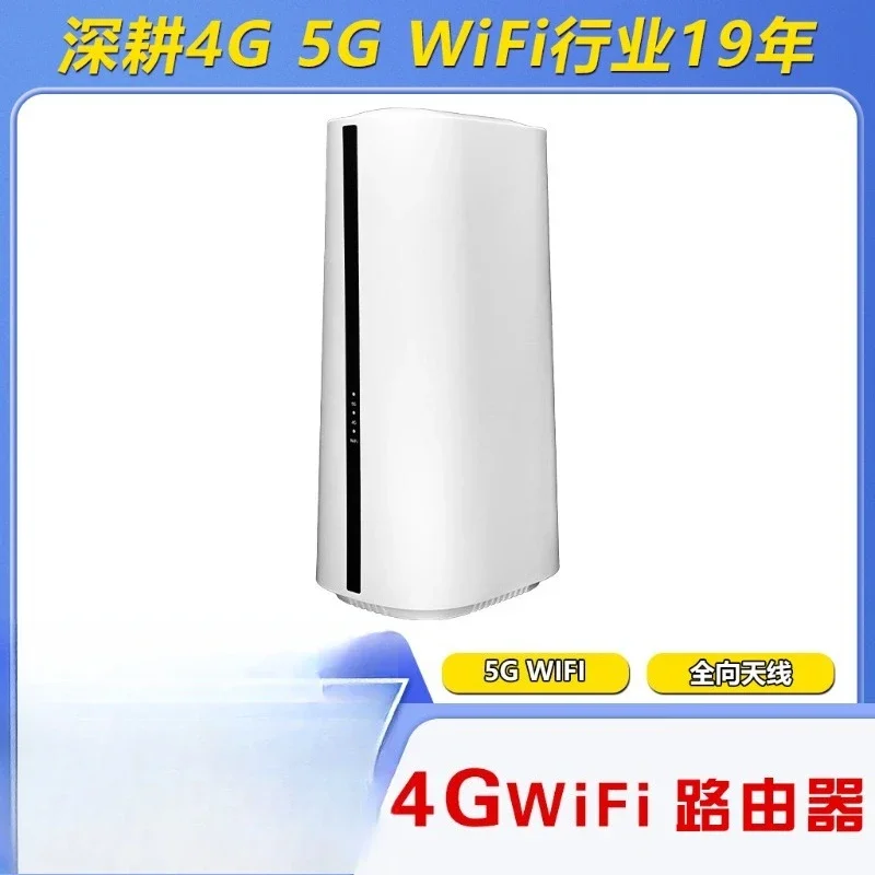 5G router plugged into SIM card home shared office routing