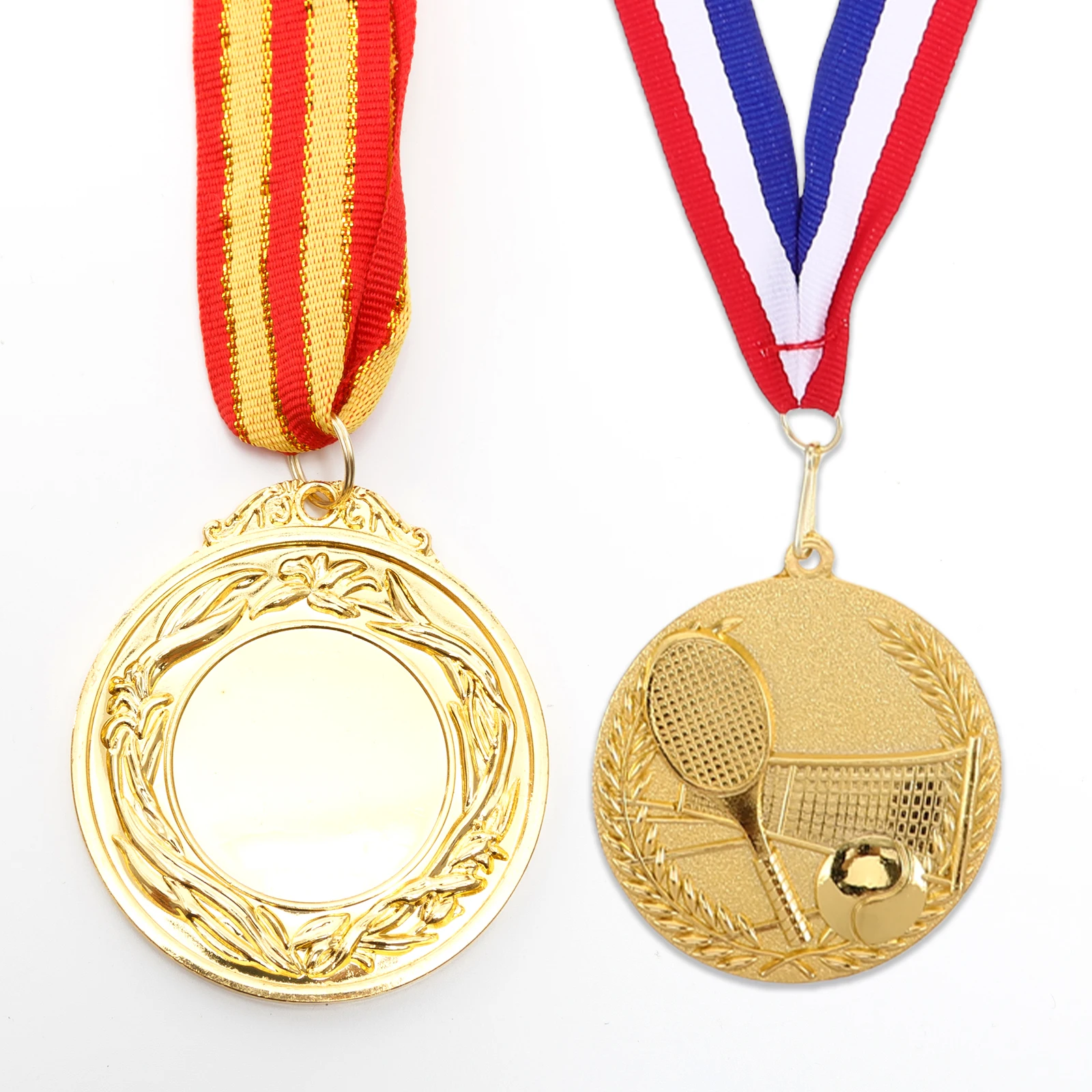 

Customizable Tennis Medals Metal Engraved Championship Sports Awards Durable Trophy Recognition Participation Medals Bulk Gold