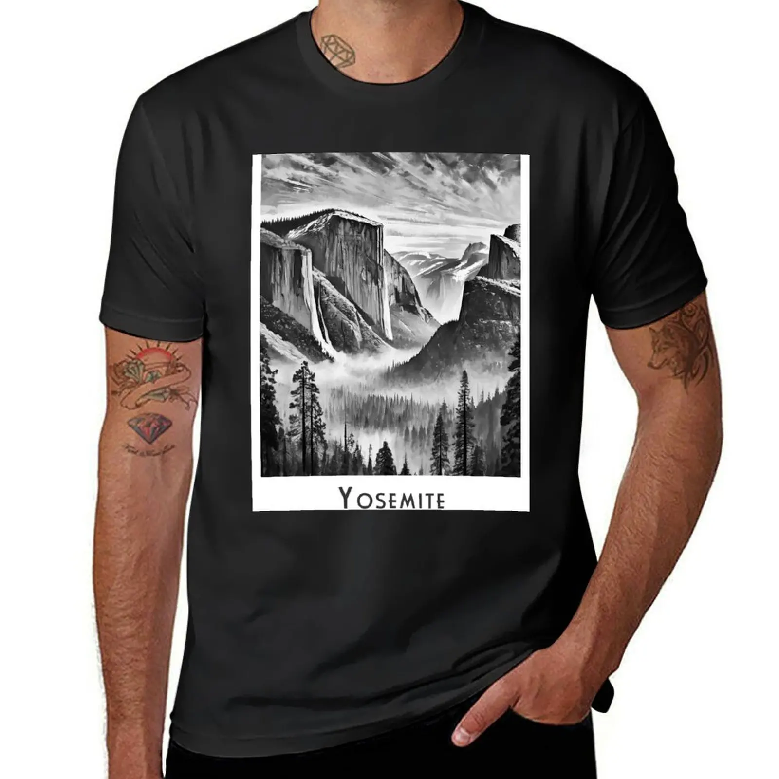 Vintage Yosemite National Park - Minimalist Retro Travel Poster Poster T-Shirt anime blanks mens graphic t-shirts funny