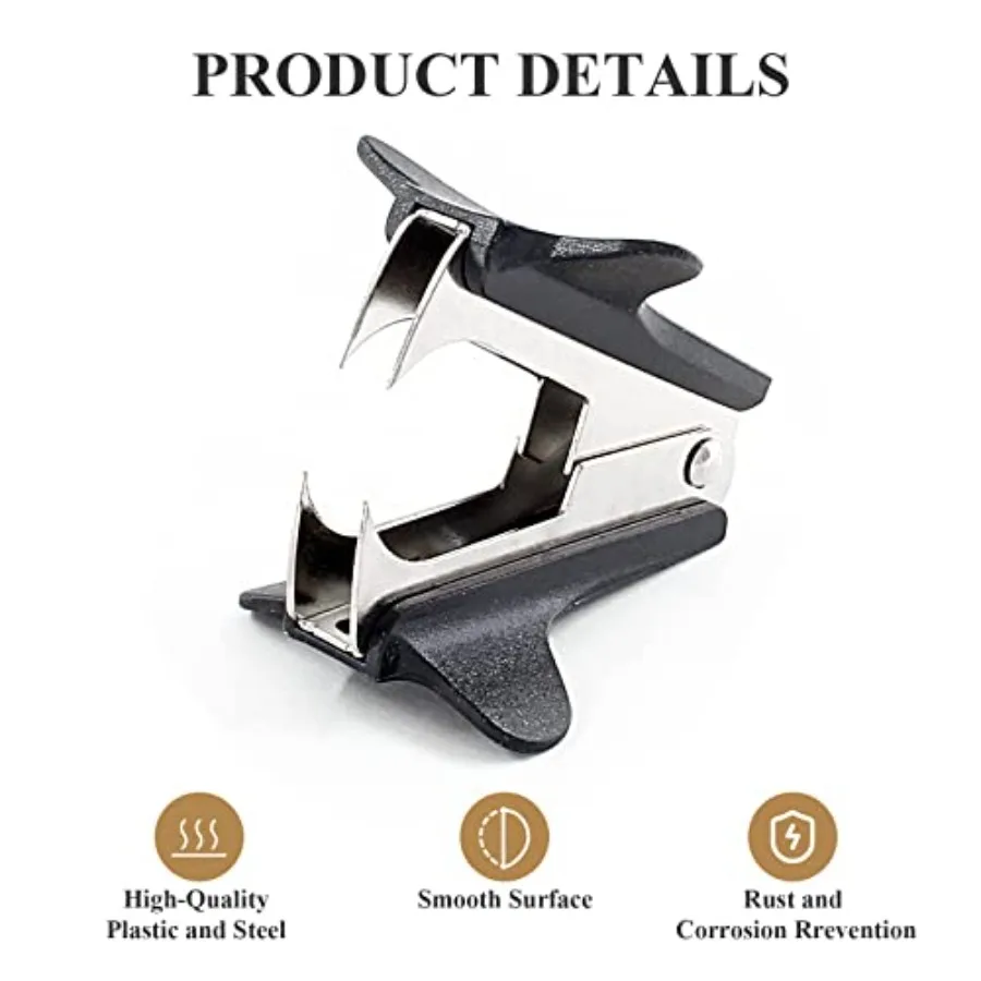 3 個のステープル取り外しステープルプラー取り外しツール オフィス、学校、家庭用 ブラック