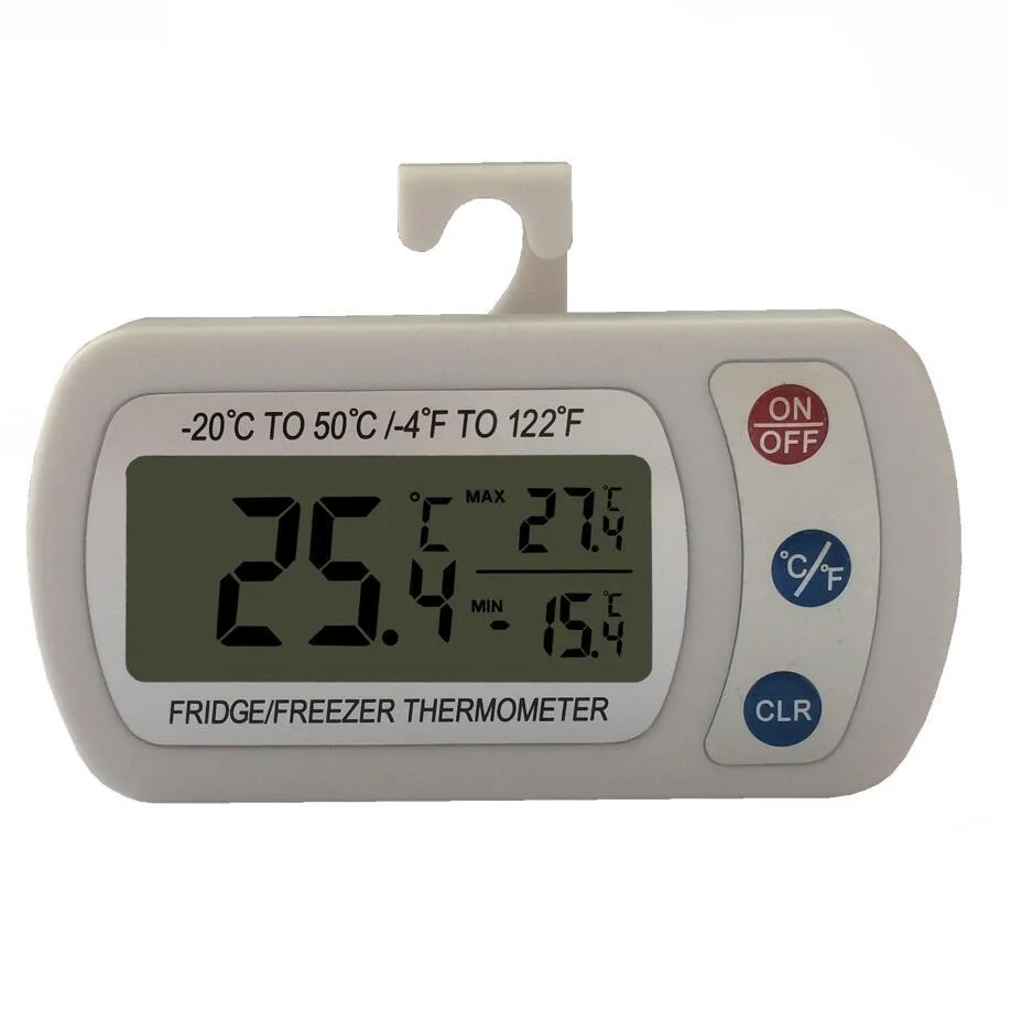 High-Precision Waterproof Electronic Thermometer - Fridge Thermometer  Max/Min Memory for Refrigerator Temperature Monitoring