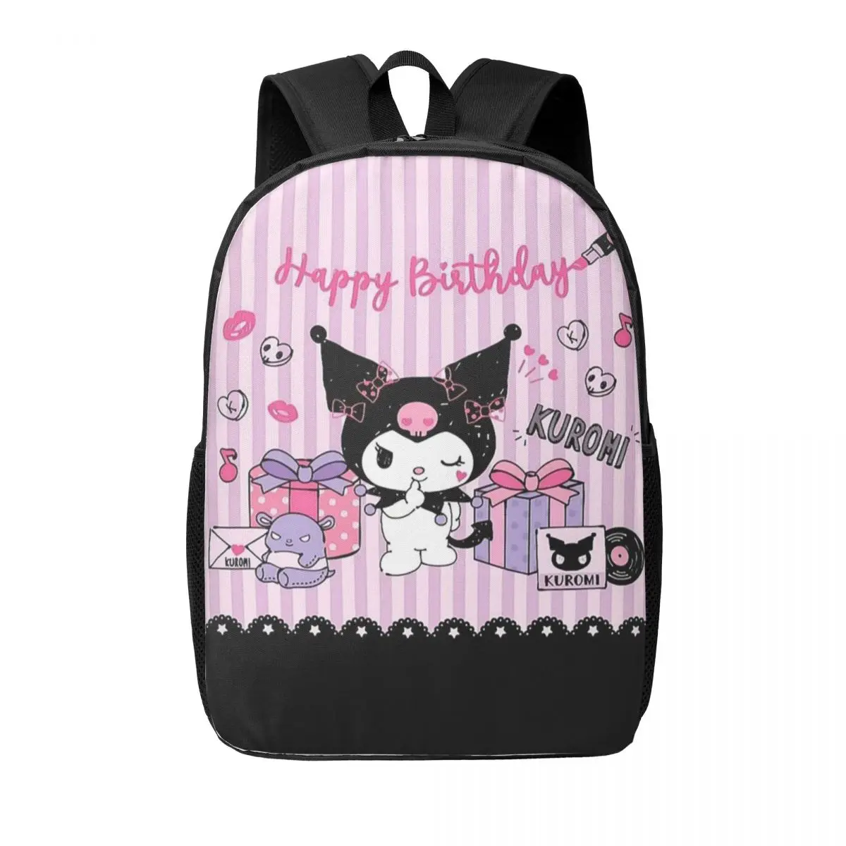 

Custom Kuromi Anime Backpacks Men Women Casual Bookbag for School College Bags