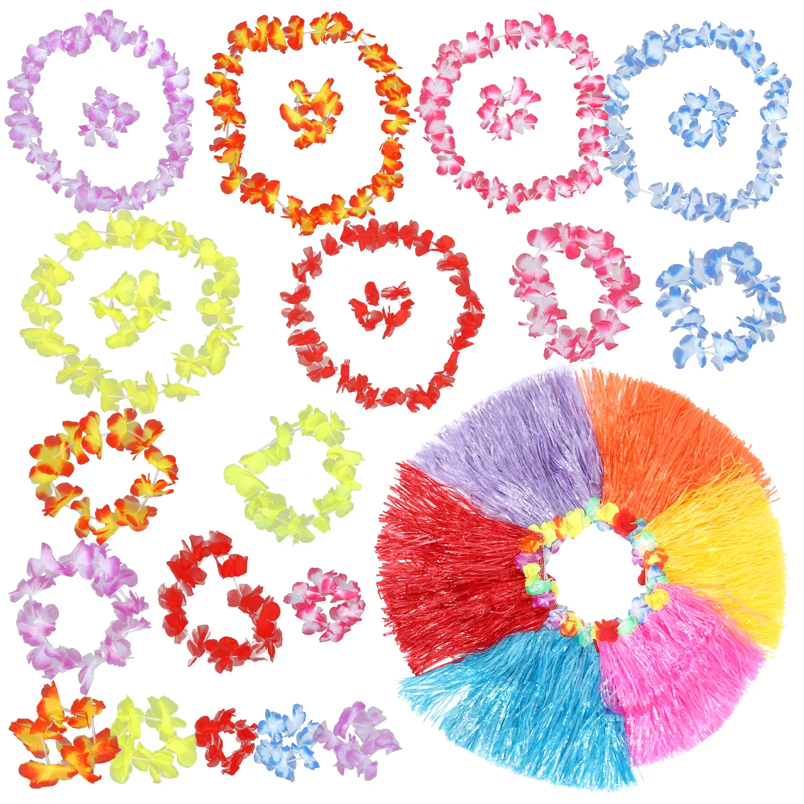 

6Sets Hawaiian Hula Skirt Grass Skirt Party Supplies Luau Decorations Wedding Graduation Hawaiian Birthday Photo Props