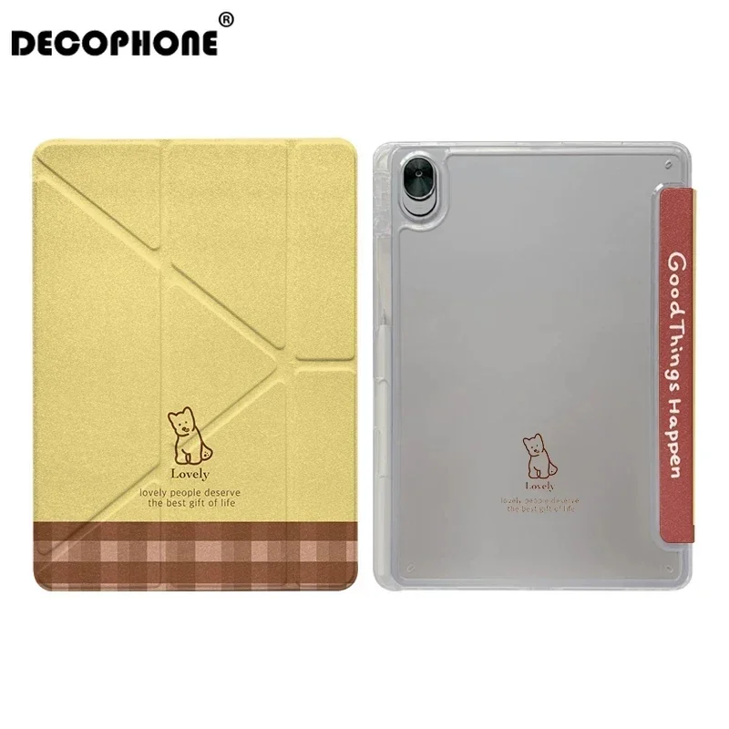 Green-Checkered Cat 3+Y-fold For iPad 10/11/12/AIR7/AIR8 13