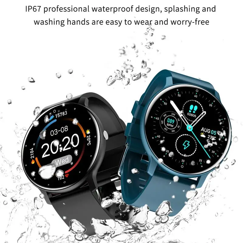 New Women Bluetooth Call Smart Watch HeartRate Blood Pressure Monitoring Smartwatches IP67 Waterproof Men Smartwatch+Box ZL02D