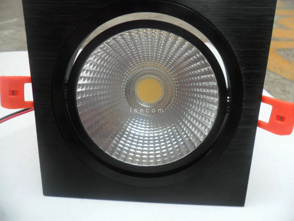 1 Uds. Luz empotrable Led cuadrada negra brillante Cob 5W7W Corlor decoración lámpara de techo Ac 110V 220V Spot La