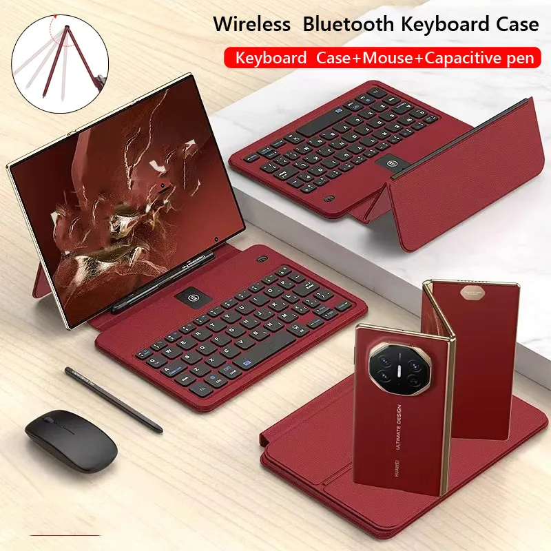 Bluetooth Keyboard Case for OPPO Find N5 FindN5 N3 5G Find N Find2N for OnePlus Open Portable Wireless Case with Capacitive Pen