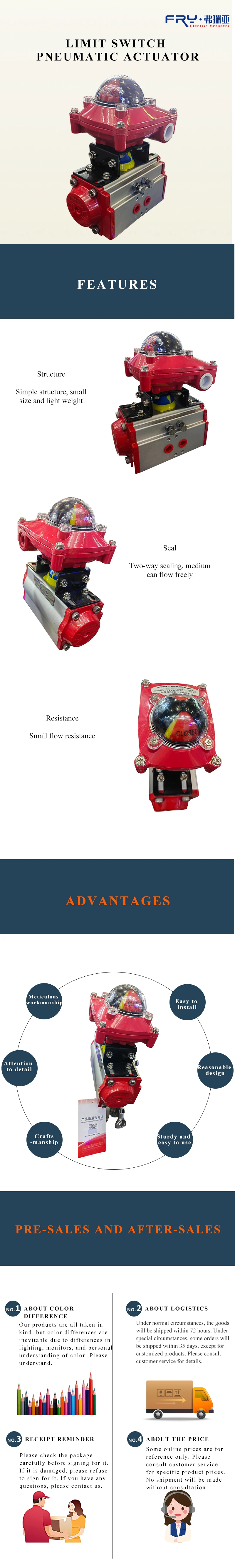 Elettrovalvola Fire Extiguisher Solenoid Valve and Limit Switch With Actuator Pneumatica — dettaglio 1