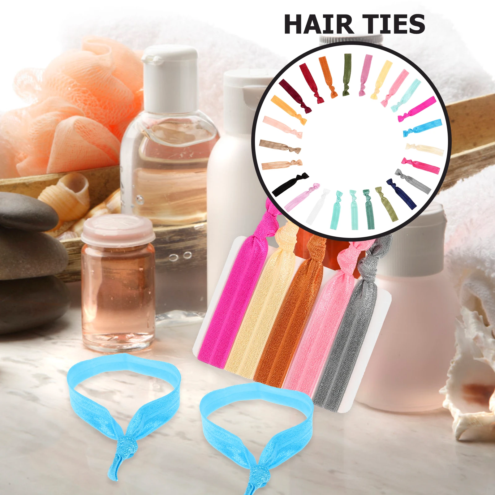 

25 Pcs Tie Colored Hair Band Little Accessories Ties for Thick Fabric Colorful Elastic