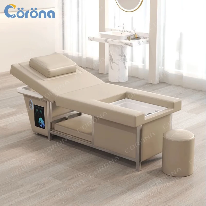 Shampoo BedSalon Furniture Thai Electric Adjus        Back Lay Down Water Therapy Shampoo Bed Hair Head Spa Bed