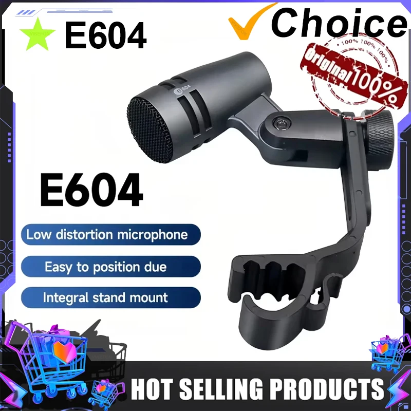 E604 Microphone E 604 Tom Snare Evolution Series Cardioid Instrument Drum Microphone With Clip Arm Mount Professional recording