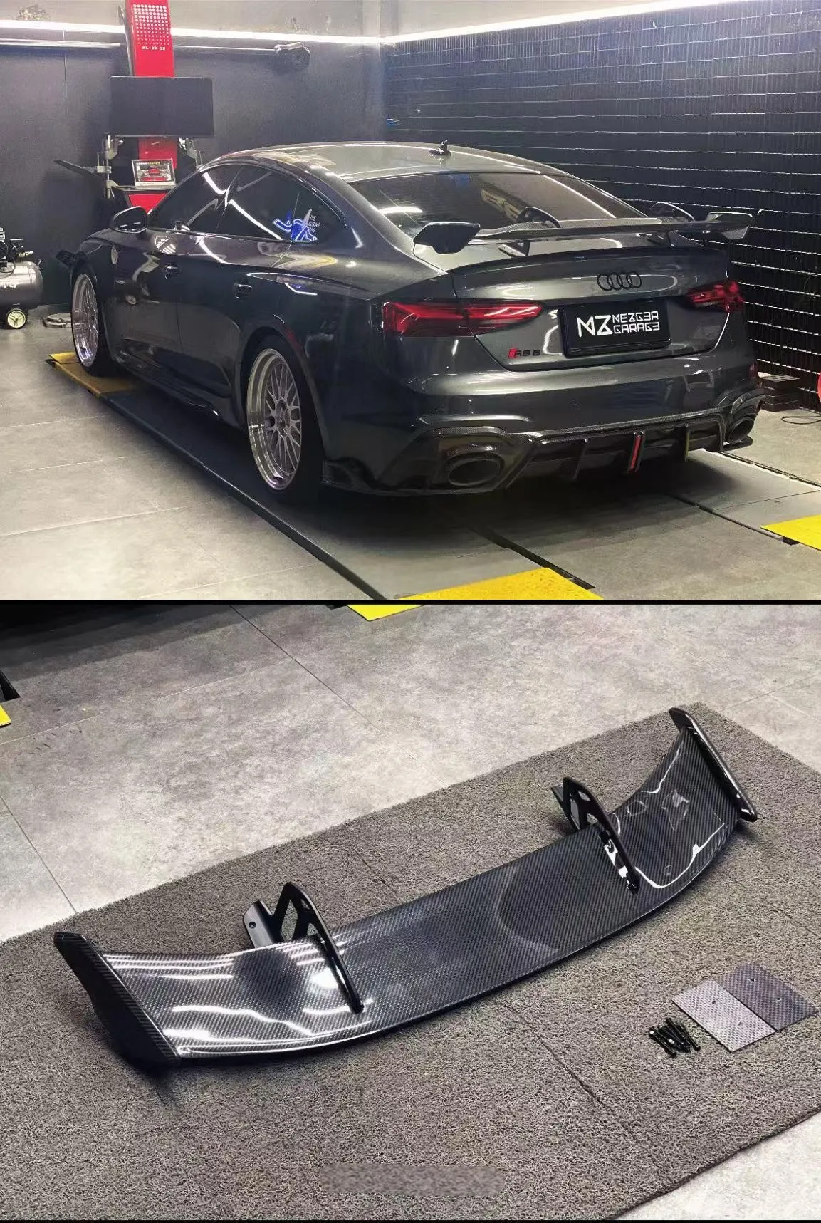 

For Audi RS5 Real Carbon Fiber Tail Wing Spoiler Kit