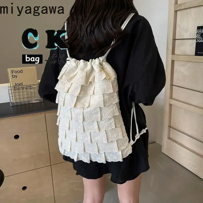 Miyagawa Korean Niche Design Instagram Backpack New High-capacity Causal Travel Commuting Backpacks