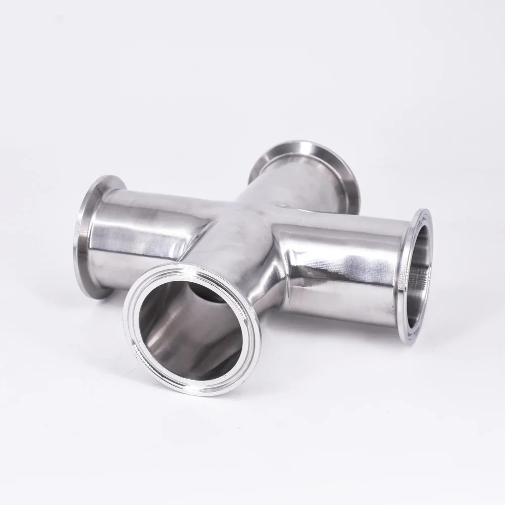 51mm tubo od x 2 "tri braçadeira cruz 4 maneiras divisor sus 304 inoxidável encaixe sanitário fermentação caseira cerveja vinho