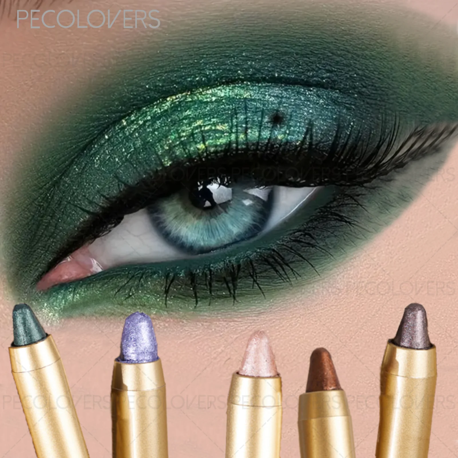 Penna per ombretto lucido da 1 pezzo, ombretto in stick con selezione multicolore, ombretto luccicante per evidenziare gli occhi, trucco per occhi audace, cosmetici per occhi