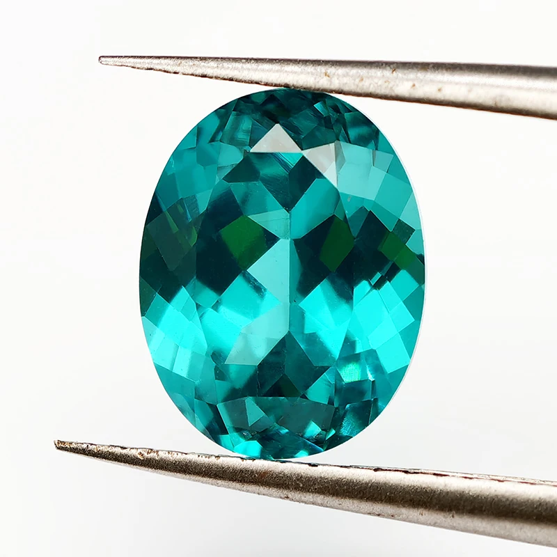 

Paraiba Color Yttrium Aluminium Garnet Loose Gemstone Lab Diamonds Oval Cut YAG Stones for Jewelry Making
