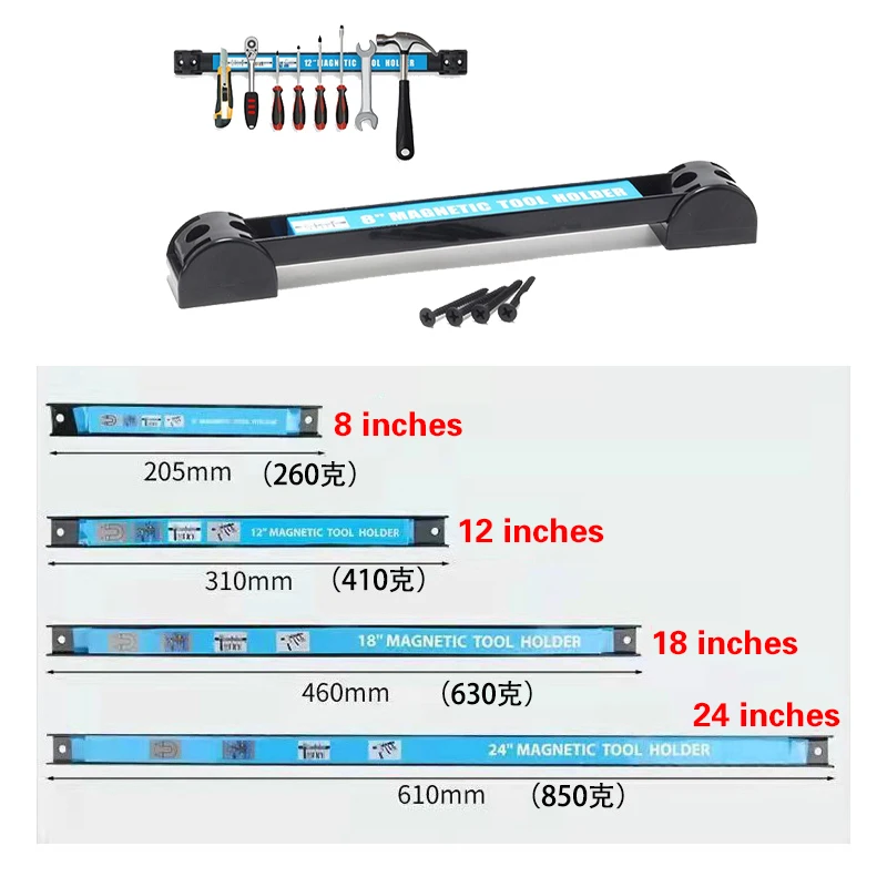 Heavy-duty Magnet Tool Bar Strip Rack,Magnetic Tool  Holder,Wrench Organizer Wall Mounted Storage Tool Bar Strip Rack Space-Save