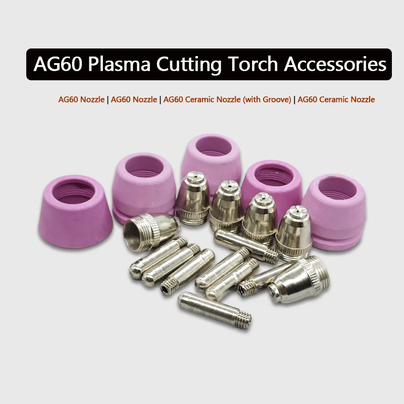 

YESWELDER AG-60 Plasma Cutter Torch Consumables Kit(Standard)/ 040 Nozzles Electrodes Cups Brackets