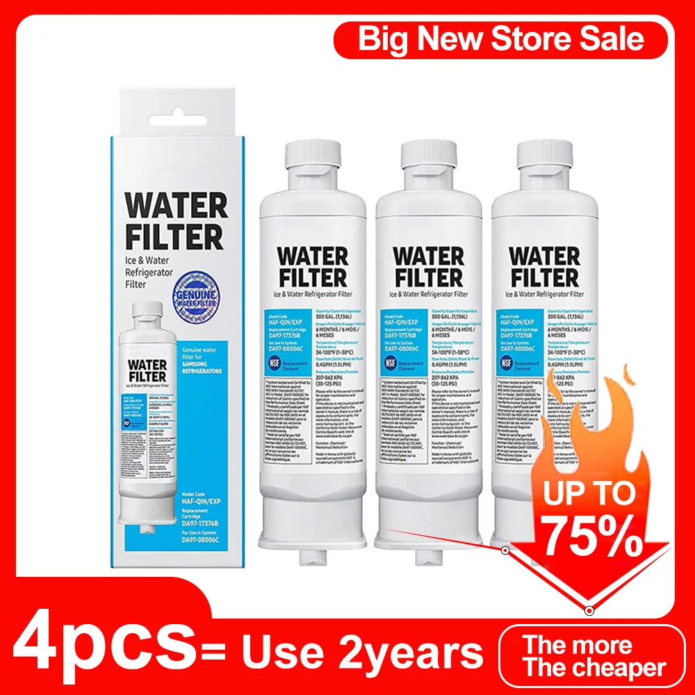 Filtro De Água Geladeira Compatível com DA97-17376B, HAF-QIN, EXP, DA97-08006C, RF23M8070SG, RF23M8070SR