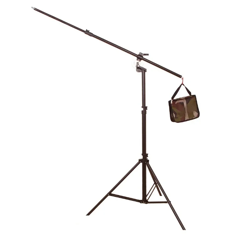 

Boom holder black powder coated surface air cushion with tote bag for vertical support of lamp and camera
