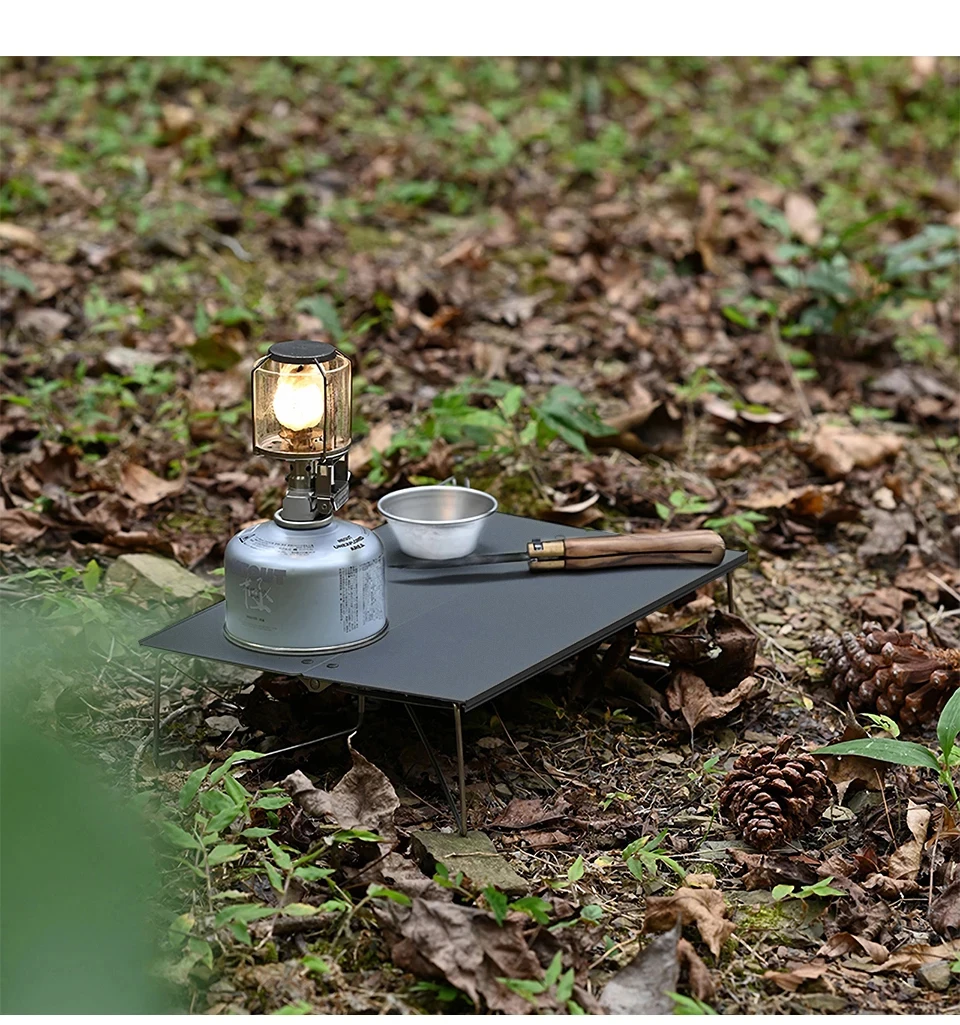WESTTUNE Kompakter Mini-Campingtisch, tragbarer, ultraleichter, zusammenklappbarer Zelttisch aus Aluminiumlegierung, zusammenklappbarer Outdoor-Tisch zum Wandern – Detail 10