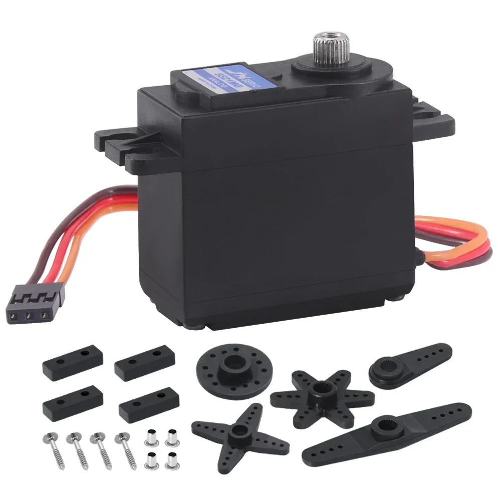JX PS-5521MG Servo de engranaje de metal de 75 g 20,3 kgf ("cm@6 V - Alto par para coches RC 1:8 (dirección), robots (juntas) y aviones (remaches)