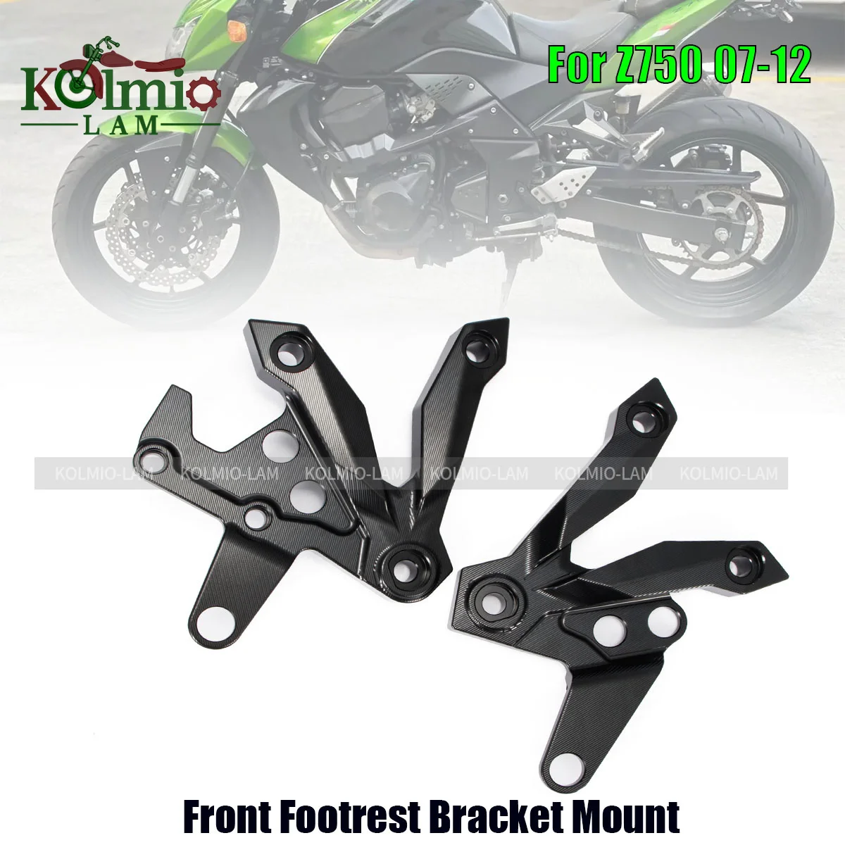 Fit for 2007 - 2012 KAWASAKI Z750 Motorcycle Accessories Front Footrest Foot Pegs Bracket Mount Kit Z 750 2008 2009 2010 2011