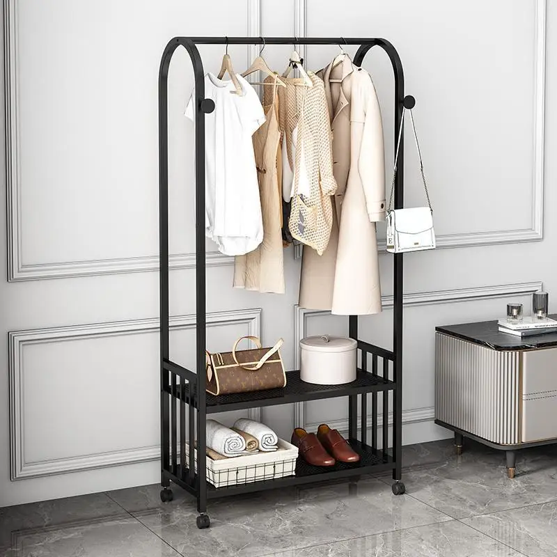 Benutzerdefinierte Nordic stand Schlafzimmer Mantel Rack Mobile Lagerung Rack Moderne Organizer Hause Licht Luxus Kleidung Rack