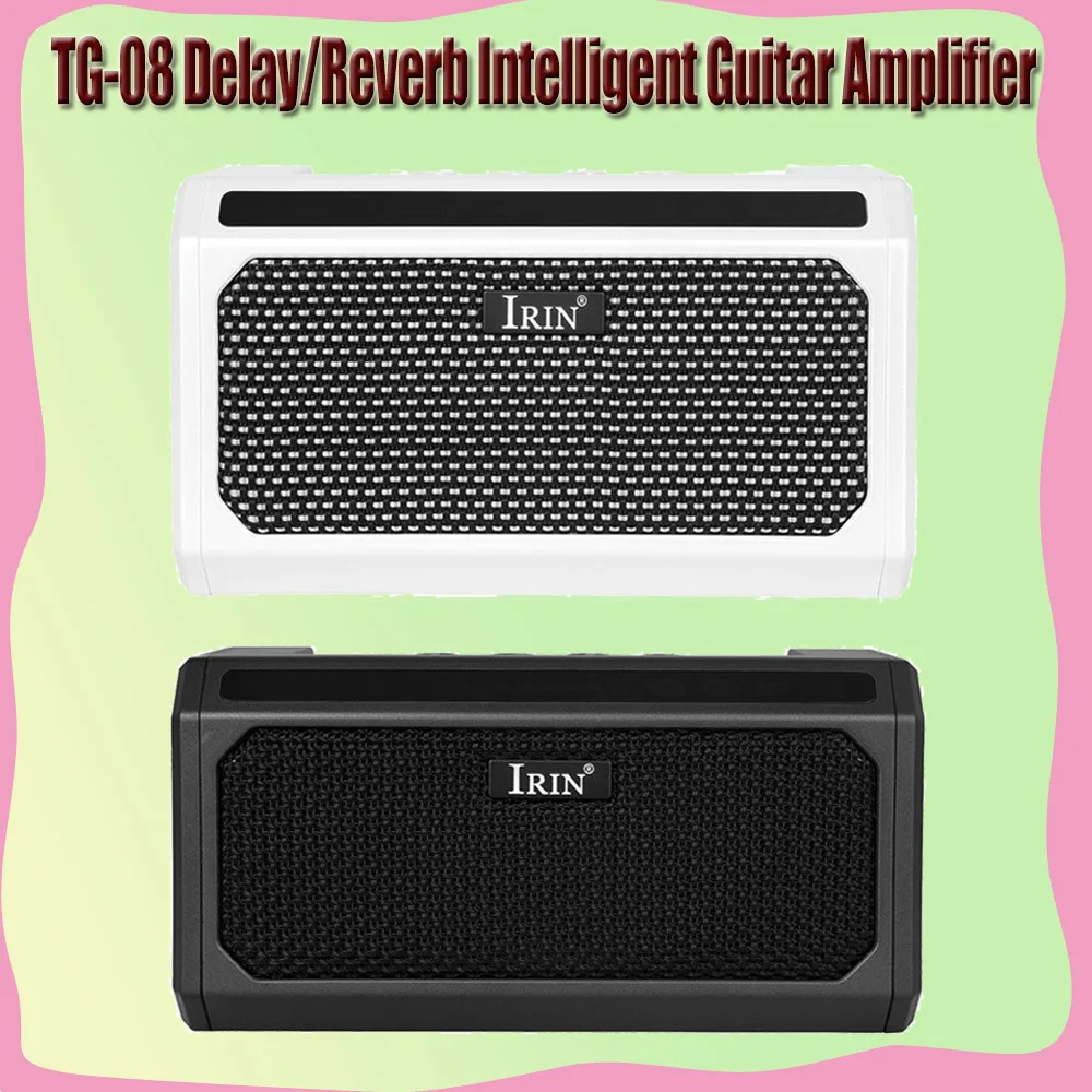 

IRIN Guitar Amplifier TG-08 Built in Bluetooth Drum Machine Delay/Reverb Intelligent Rechargeable Comes With Rhythm Guitar Parts