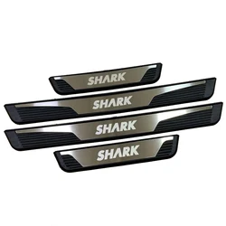 For BYD SHARK 6 2025 Accessories Door Sill Protector Auto Threshold Scuff Plate Stickers Steel Plastic Pedal Car Trim Styling