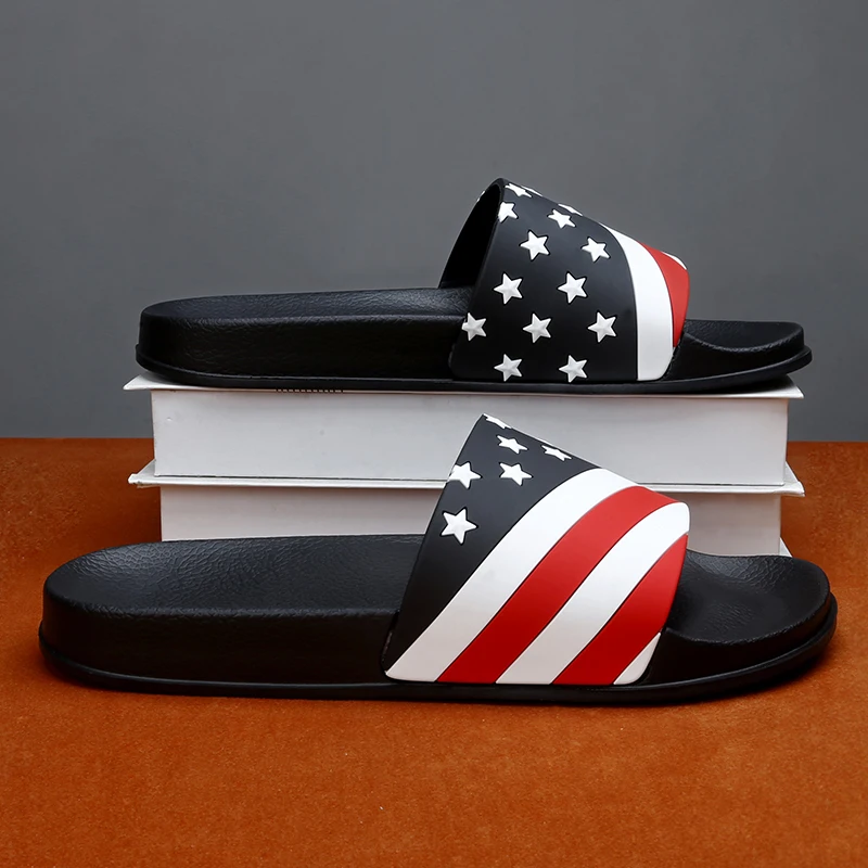 

YUYIN Men's EVA Flat Thick Platform Outdoor Beach Sandals Summer Men Indoor Home Slippers Male Soft Comfortable Bath Slipper