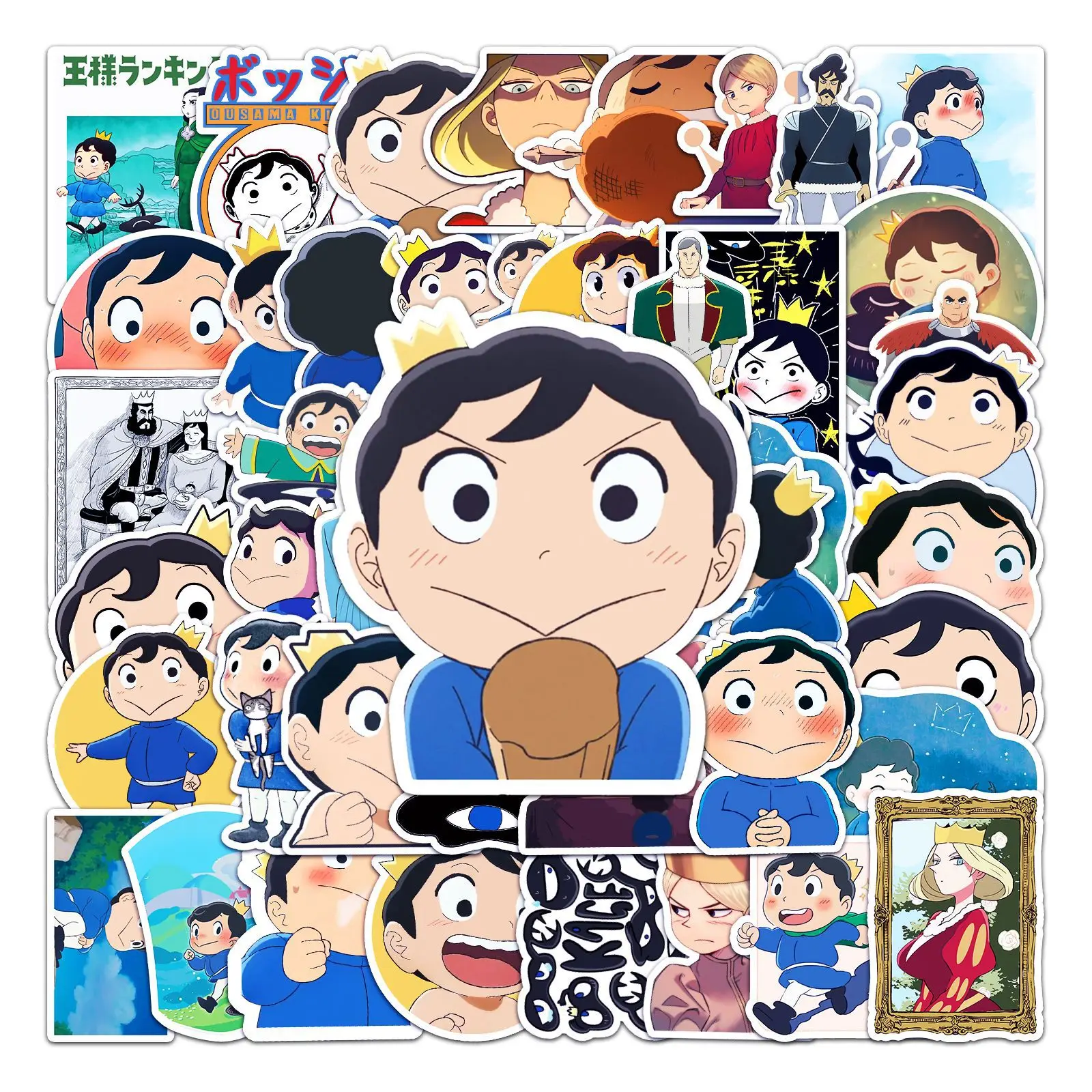 10/50PCS King Ranking Graffiti Personality Cartoon Cute Japanese Comic DIY Skateboard Suitcase Stickers Waterproof Kids Toy