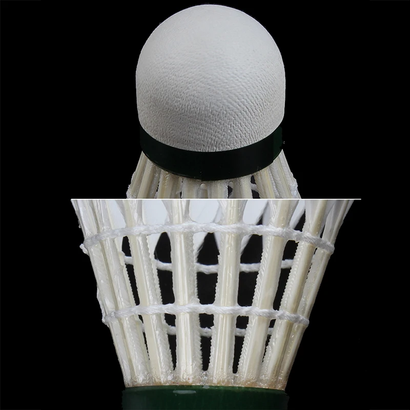 12Pcs/Set Badminton Balls Shuttlecock White Goose Feather Flying Stability Durable Feather Shuttlecock Ball Outdoor Training