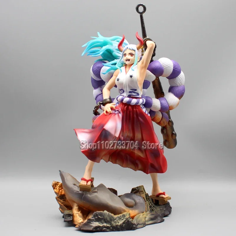 

Anime Yamato One Piece Figures The Island of Ghost Girl Yamato Action Figures Kaidou Daughter 30cm PVC Model Ornamen Toys Gifts