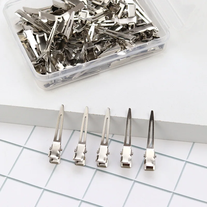 20pcs Metal Single Fork Duckbill Hairpin Diysmall Alligator Curl Clips Accessories Zone Locating Clip Women Hair Clips Salon